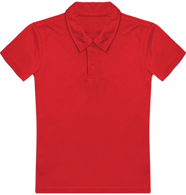 Polo Basique De Sport Enfant | Manches Courtes | Respirant Et Confortable Red