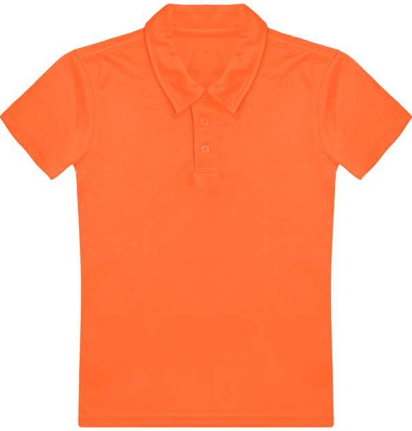 Polo sport manches courtes enfant face Orange