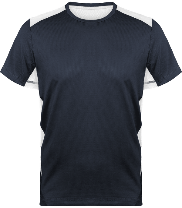 Men's Sports T-Shirt | Logo And Text In Print And Embroidery Navy / White