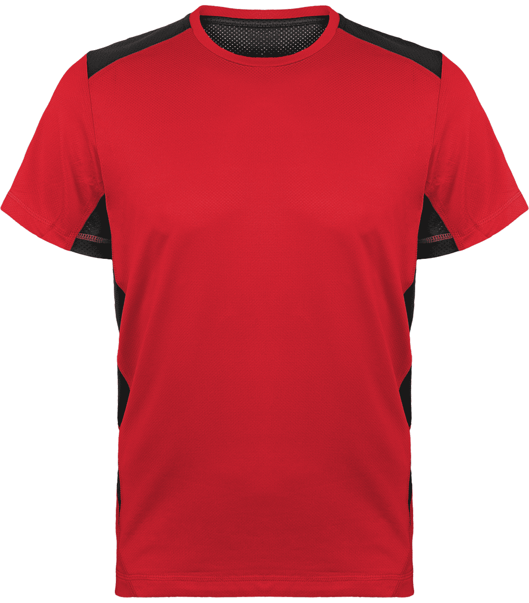 Tee-Shirt Sport Homme | Logo Et Texte En Impression Et Broderie Red / Black