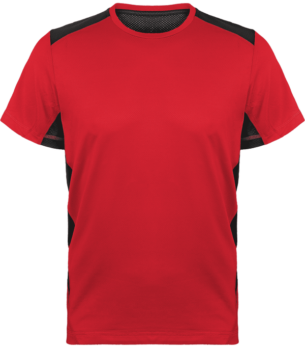 Men's Sports T-Shirt | Logo And Text In Print And Embroidery Red / Black