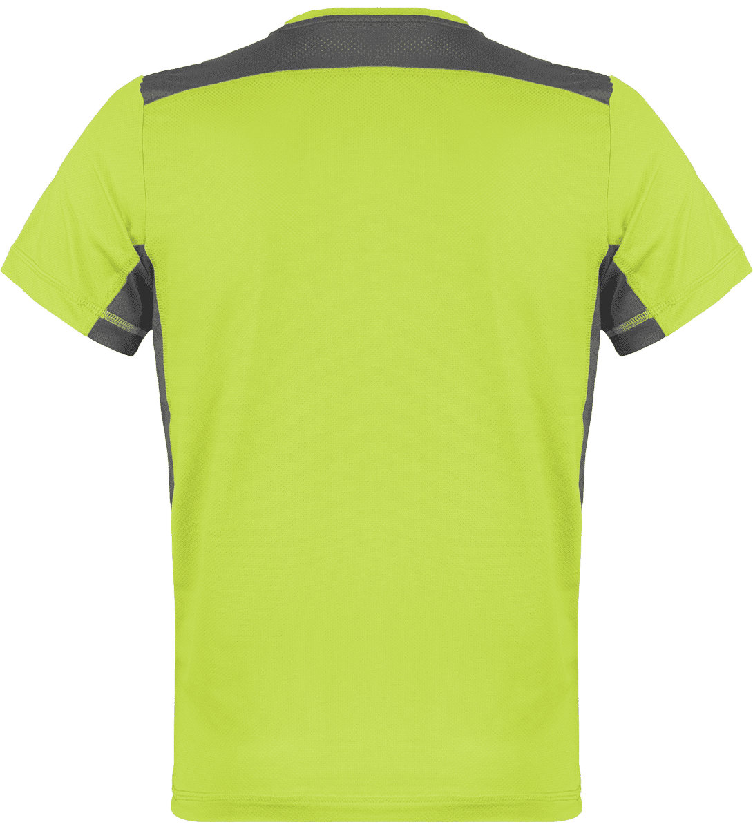 Tee-Shirt Sport Homme | Logo Et Texte En Impression Et Broderie Lime / Dark Grey
