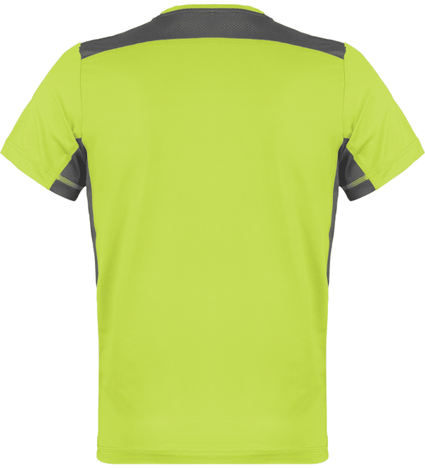 Men's Sports T-Shirt | Logo And Text In Print And Embroidery Lime / Dark Grey