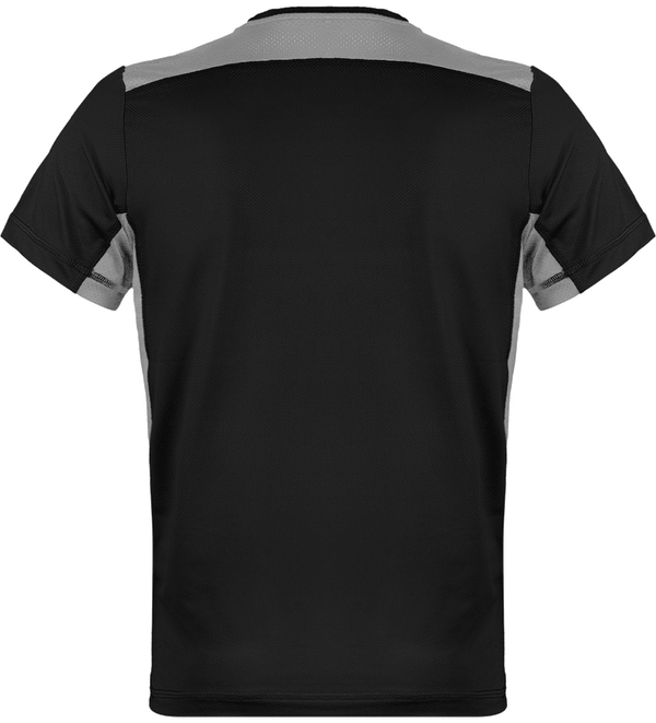 Tee shirt sport homme bicolore dos Black / Fine Grey