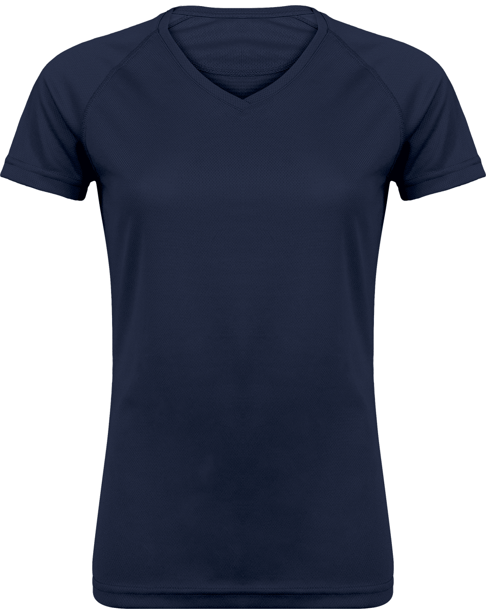 Women's Sports T-Shirt | V-Neck And Short Sleeves Navy
