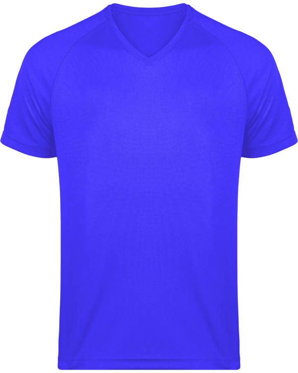 Camiseta Hombre Cuello V | Impresión Y Bordado Sporty Royal Blue