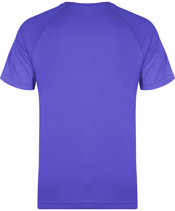 Tee shirt sport manches courtes col v homme dos Violet