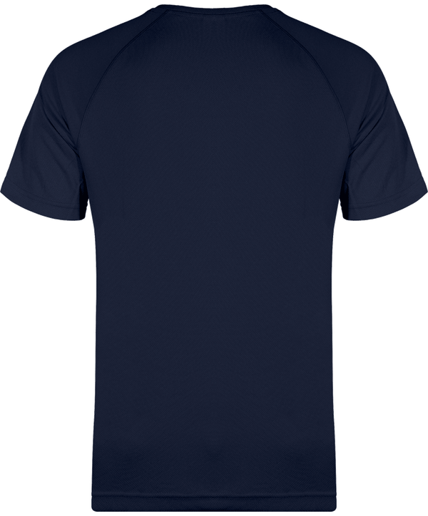 Tee shirt sport manches courtes col v homme dos Sporty Navy