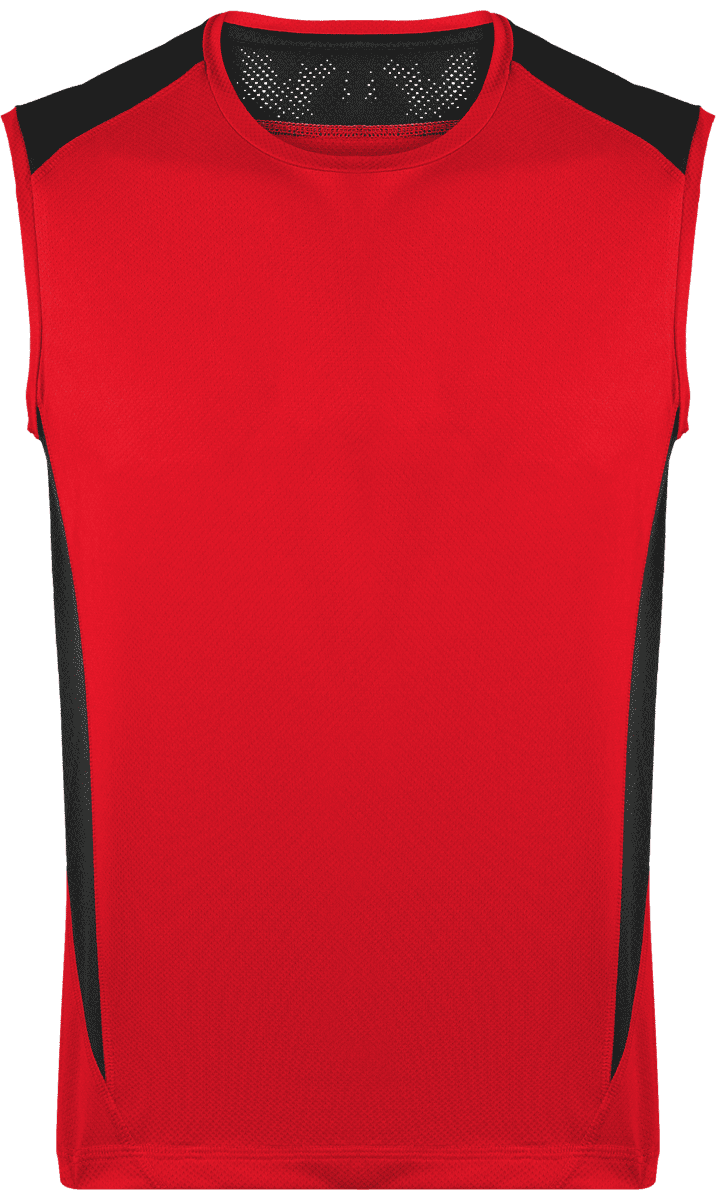 Camisetas Sin Mangas De Deporte Unisex | Bordado Y Estampado Red / Black