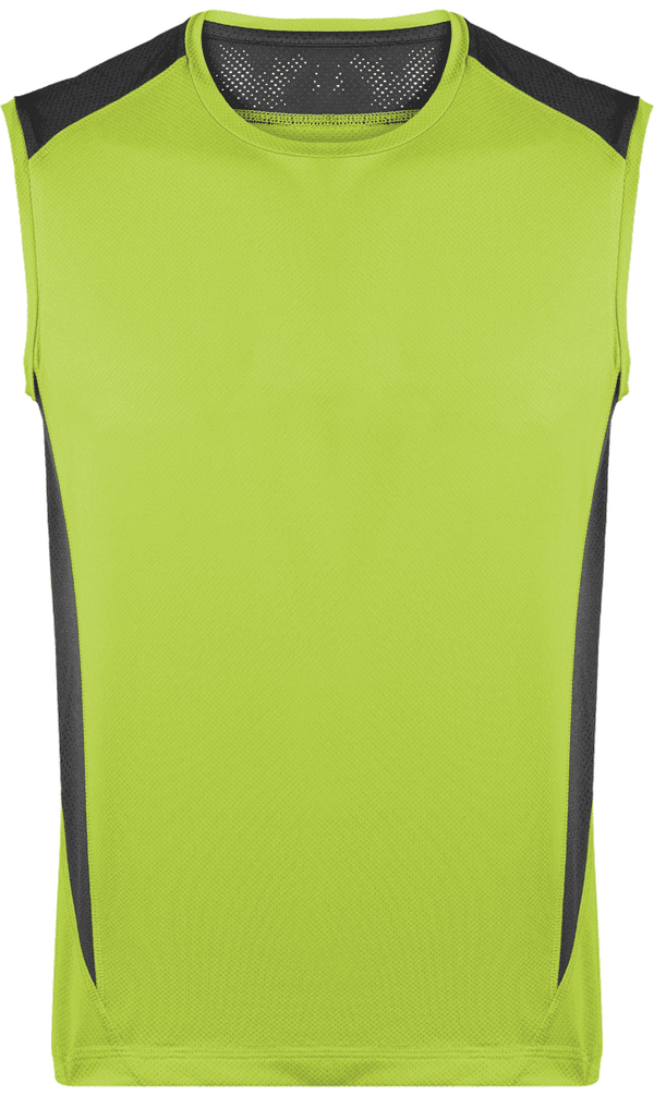 Débardeur Sport Unisexe | Broderie Et Flex  Lime / Dark Grey