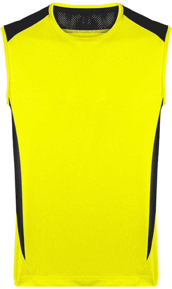 Camisetas Sin Mangas De Deporte Unisex | Bordado Y Estampado Fluorescent Yellow / Black