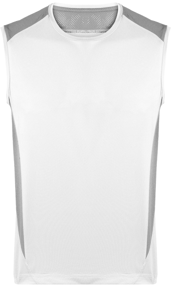 Camisetas Sin Mangas De Deporte Unisex | Bordado Y Estampado White / Fine Grey