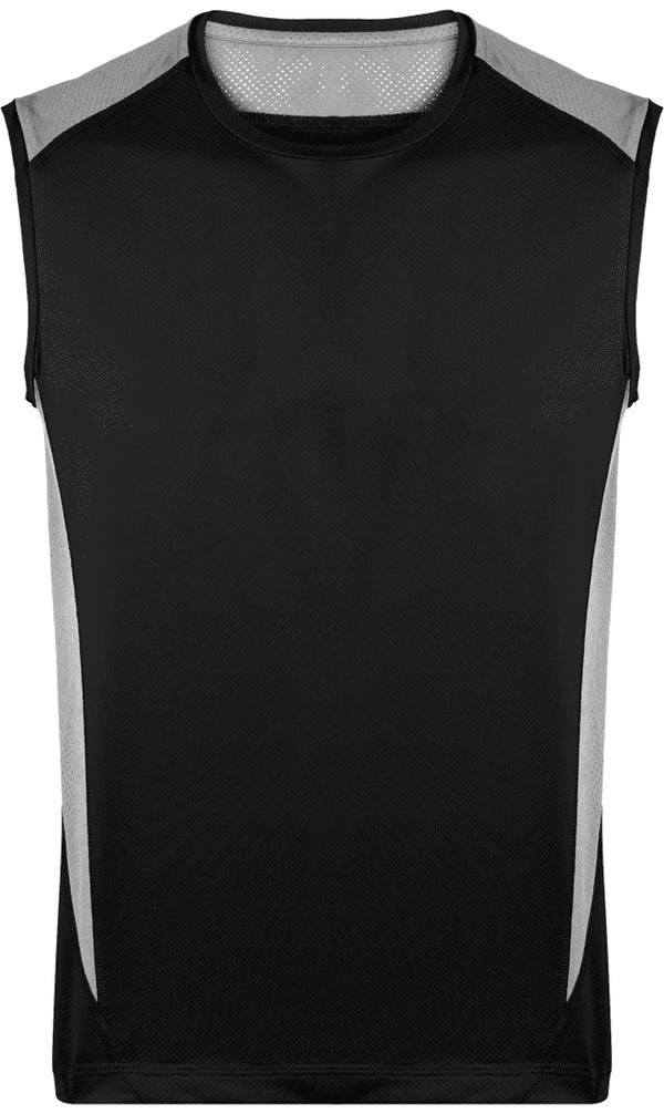 Débardeur Sport Unisexe | Broderie Et Flex  Black / Fine Grey