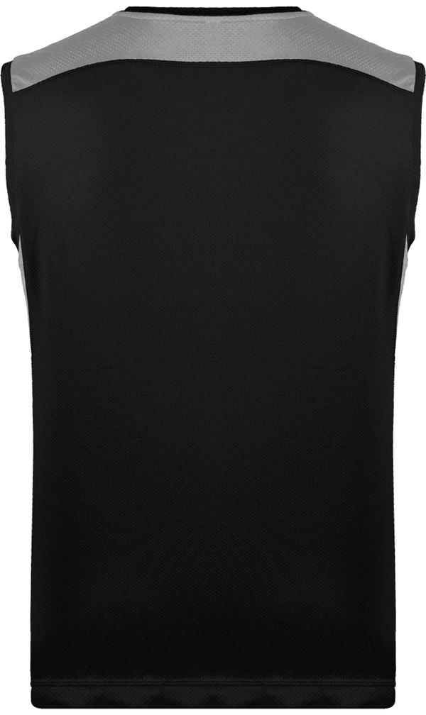 Debardeur sport bicolore unisexe dos Black / Fine Grey