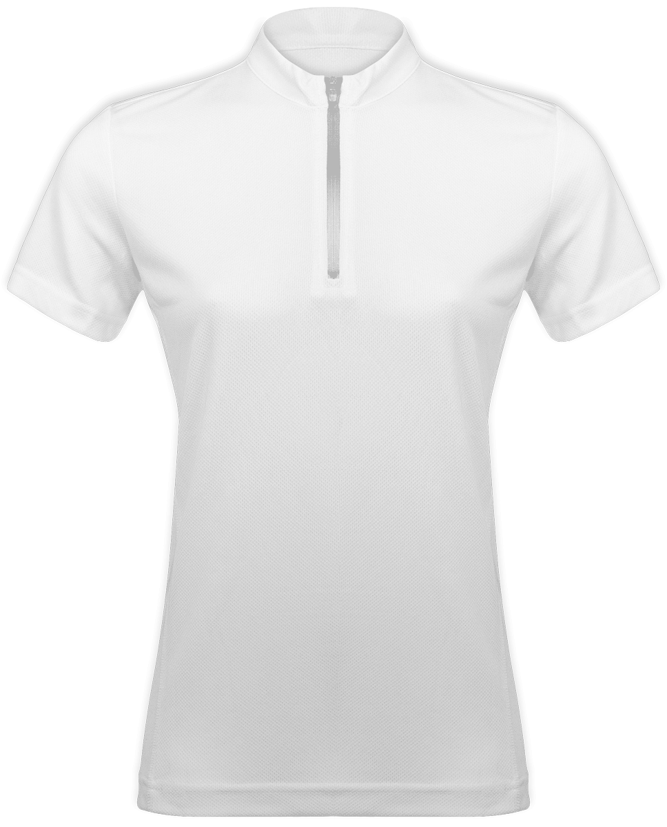 Women's Cycling T-Shirt | Embroidery And Flex White