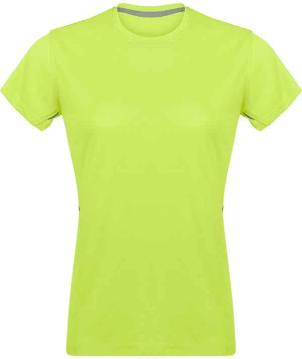 T-Shirt Femme Sport | Léger Et Respirant | Bi-Matière Lime / Silver