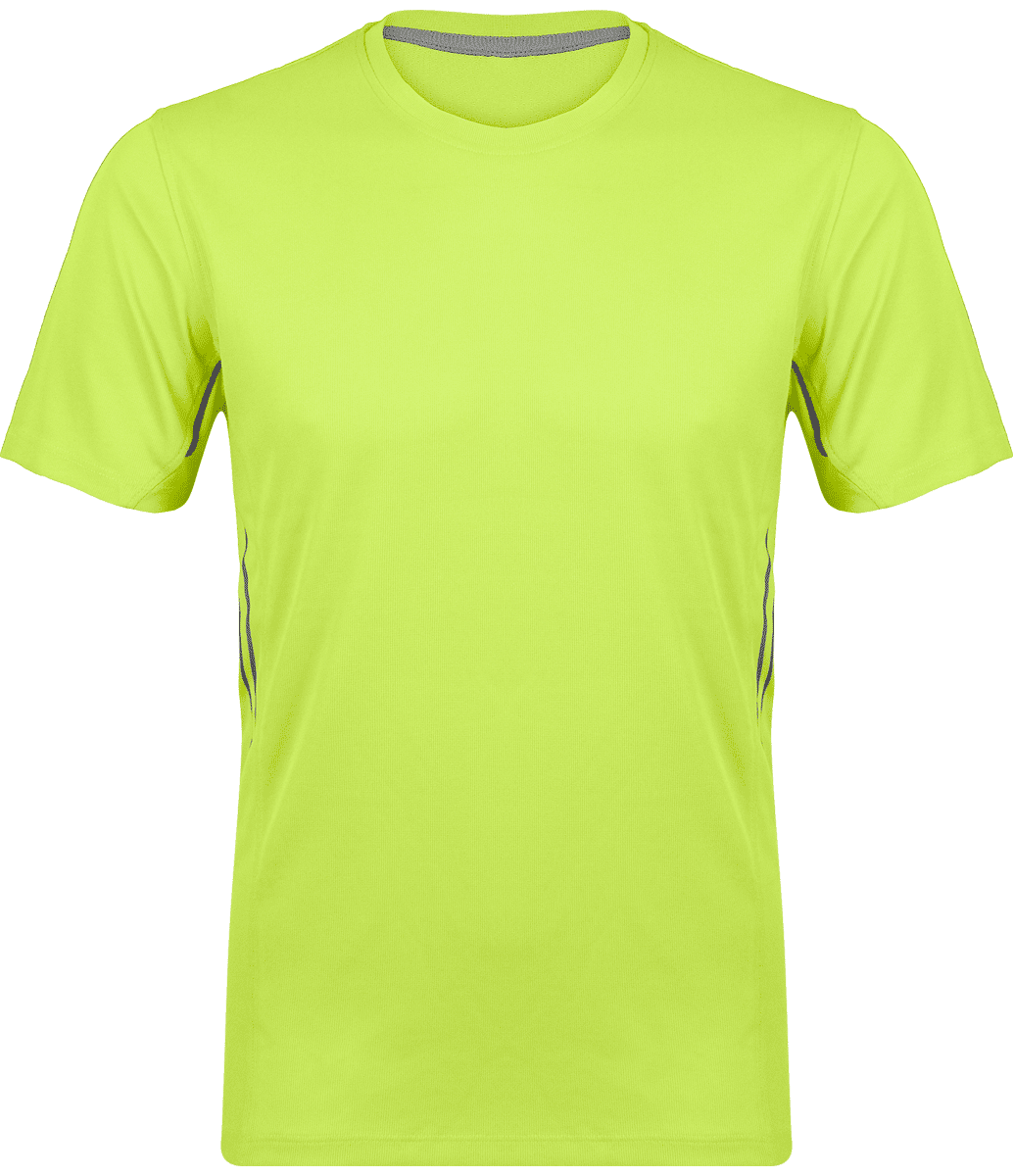 T-Shirt Homme Sport | Léger Et Respirant | Broderie & Flex Lime / Silver