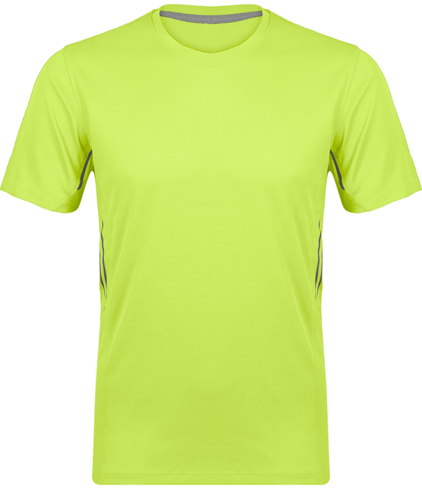 Camiseta Hombre Deporte | Ligera Y Transpirable | Bordado Y Estampado Lime / Silver