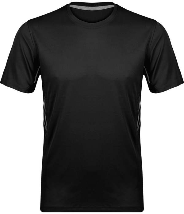 Camiseta Hombre Deporte | Ligera Y Transpirable | Bordado Y Estampado Black / Silver
