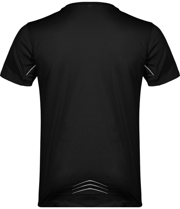 Tee shirt sport bi matieres manches courte homme dos Black / Silver