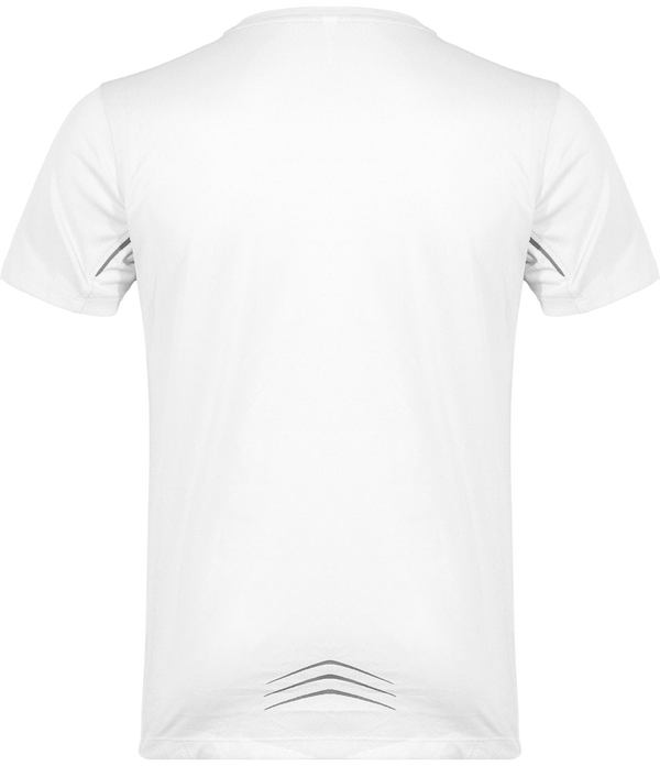 Tee shirt sport bi matieres manches courte homme dos White / Silver