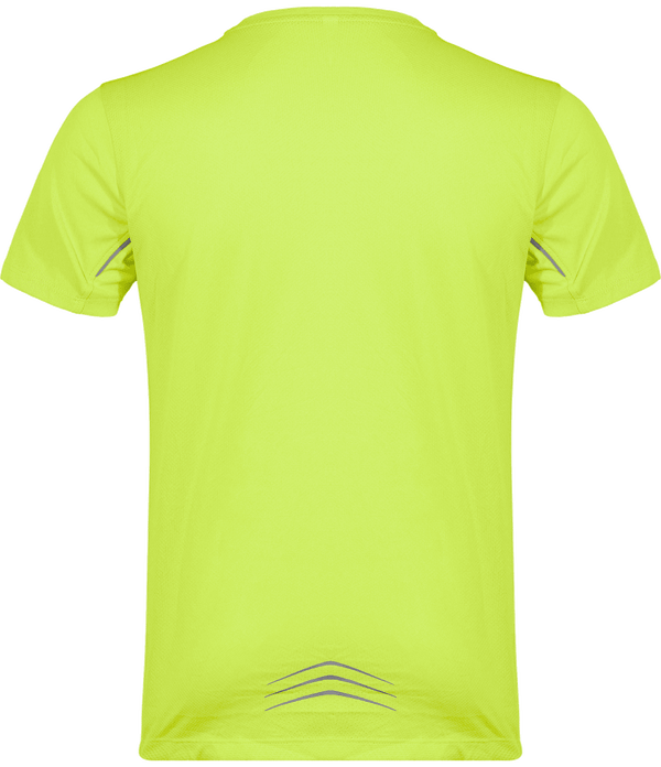 Tee shirt sport bi matieres manches courte homme dos Lime / Silver