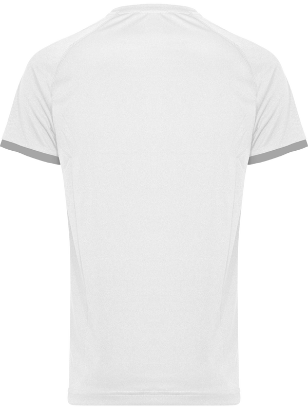 Tee shirt performance dos White / Fine Grey