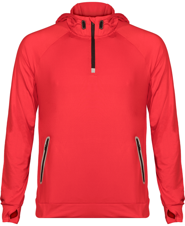 Personalisierbares Sport-Sweatshirt Mit Kapuze | Stickerei Und Druck Red