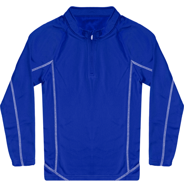 Sweat running 1 4 zip enfant face Sporty Royal Blue