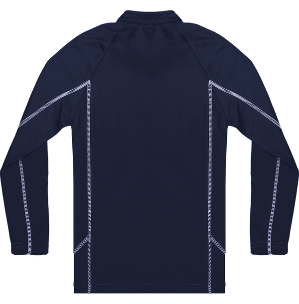 Sweat running 1 4 zip enfant dos Sporty Navy