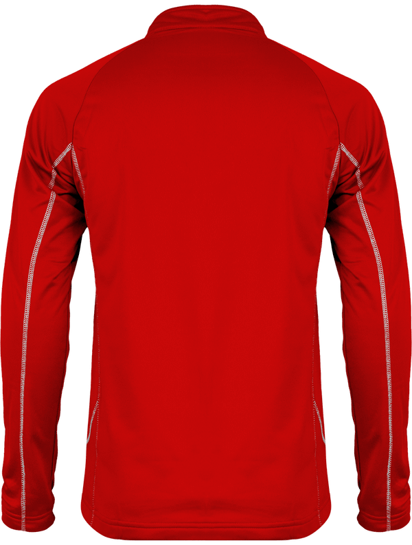 Sweat running 1 4 zip homme dos Sporty Red