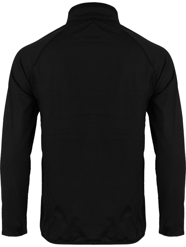 Veste de sport bi matiere dos Black / Black