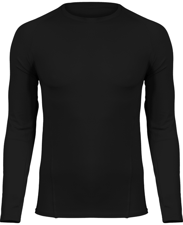 Tee shirt double peau sport manches longues unisexe face Black