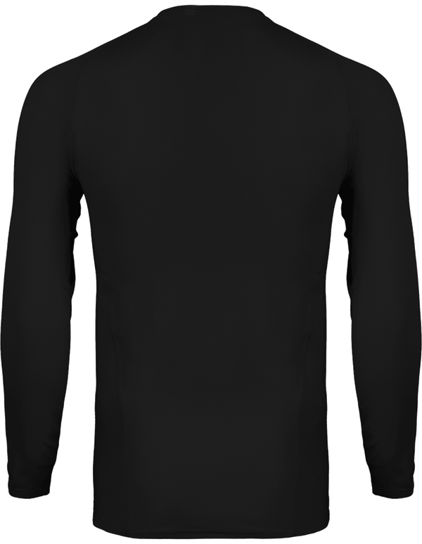 Tee shirt double peau sport manches longues unisexe dos Black