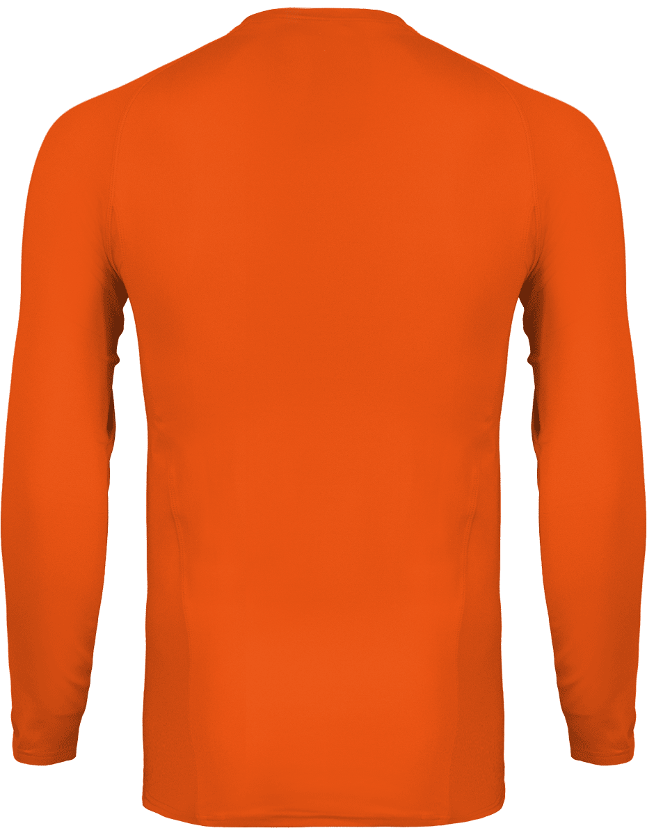 Tee shirt double peau sport manches longues unisexe dos Orange