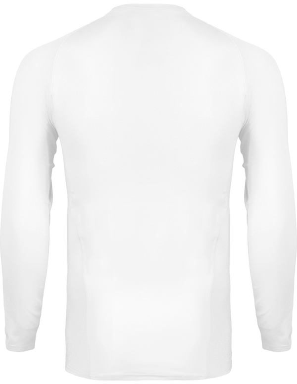 Tee shirt double peau sport manches longues unisexe dos White