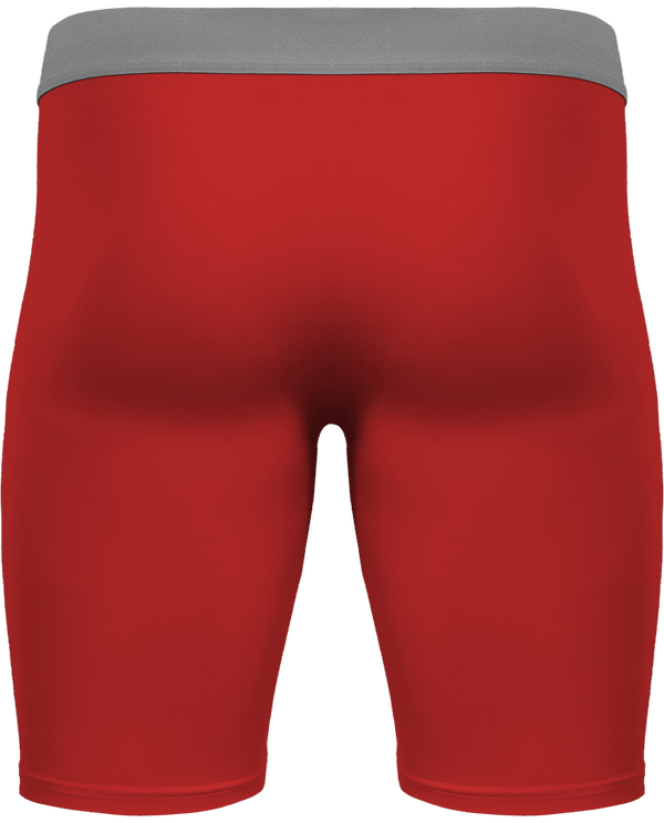 Sous short long sport dos Sporty Red