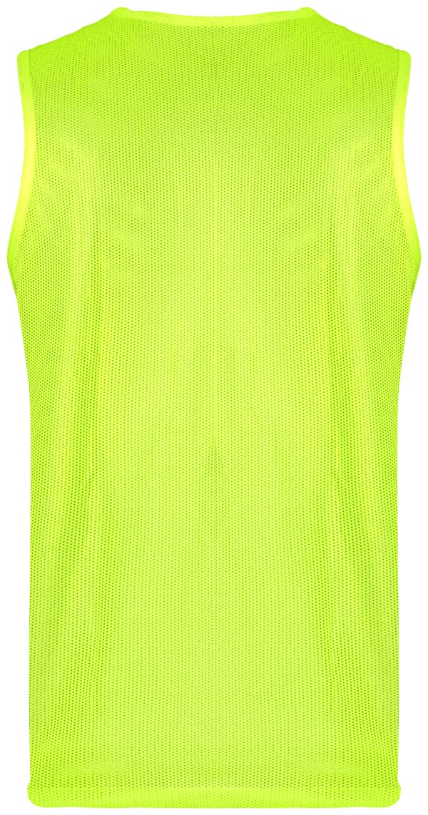 Pa042 chasuble reversible multisports dos Fluorescent Yellow / Sporty Royal Blue