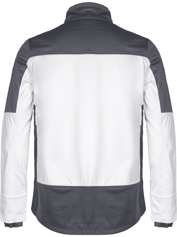 Veste softshell bicolore homme dos White / Titanium