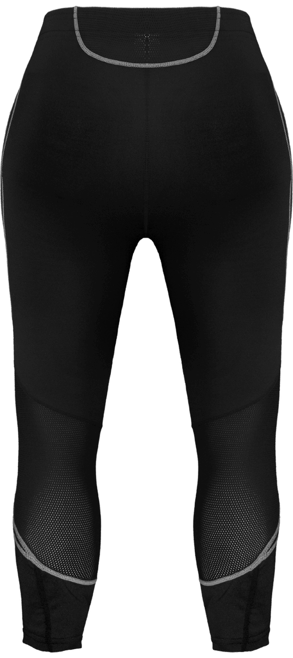 Pantalon running 3 4 femme dos Black