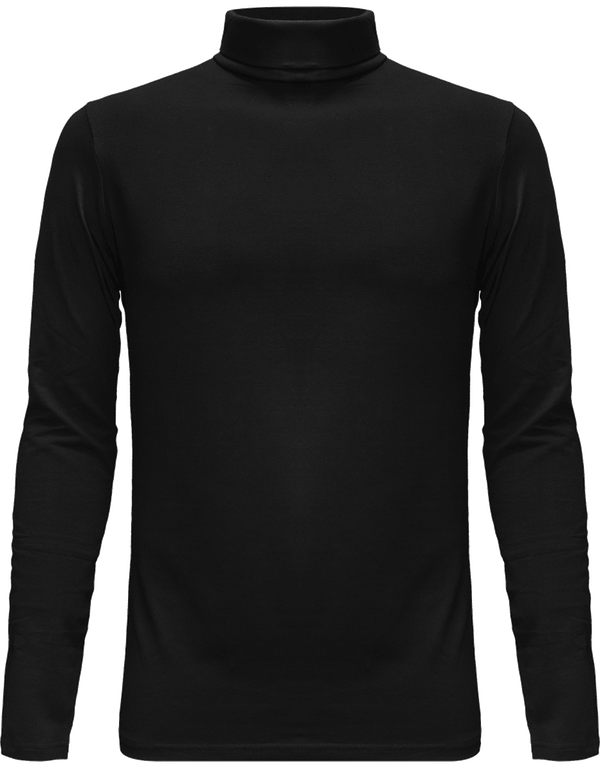 T shirt homme col roule feel good face Black