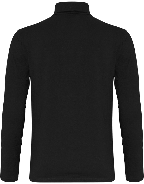 T shirt homme col roule feel good dos Black