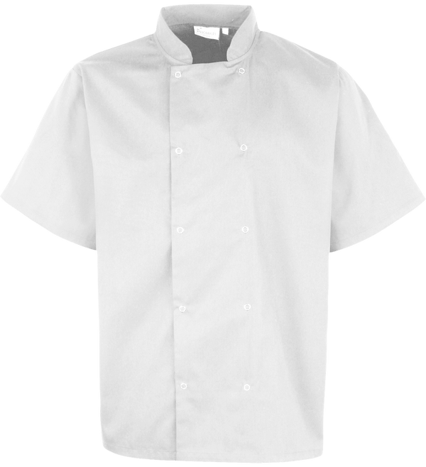 Veste De Chef Manches Courtes Personnalisée White