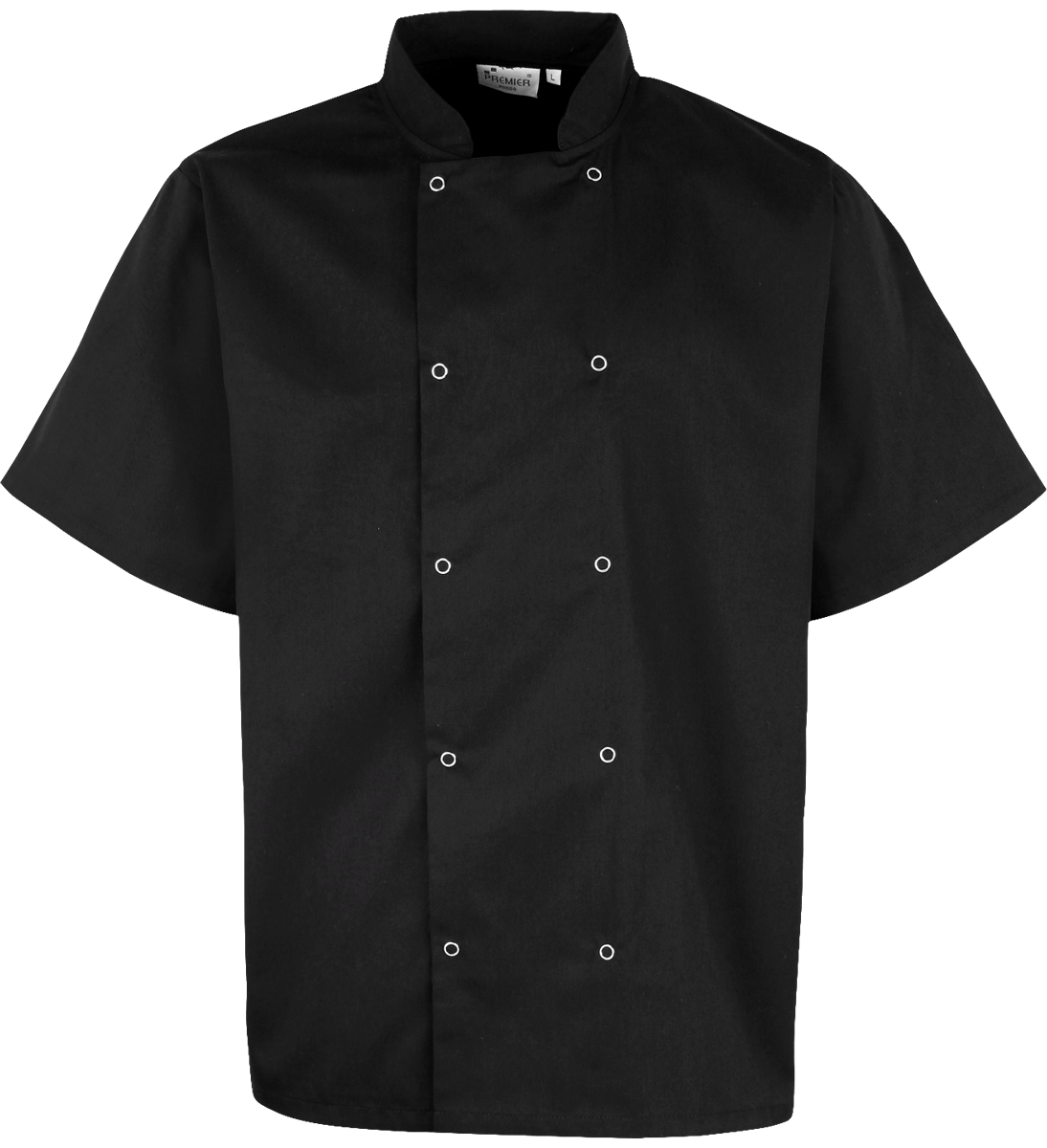Personalised Chef's Jacket Short Sleeve Black