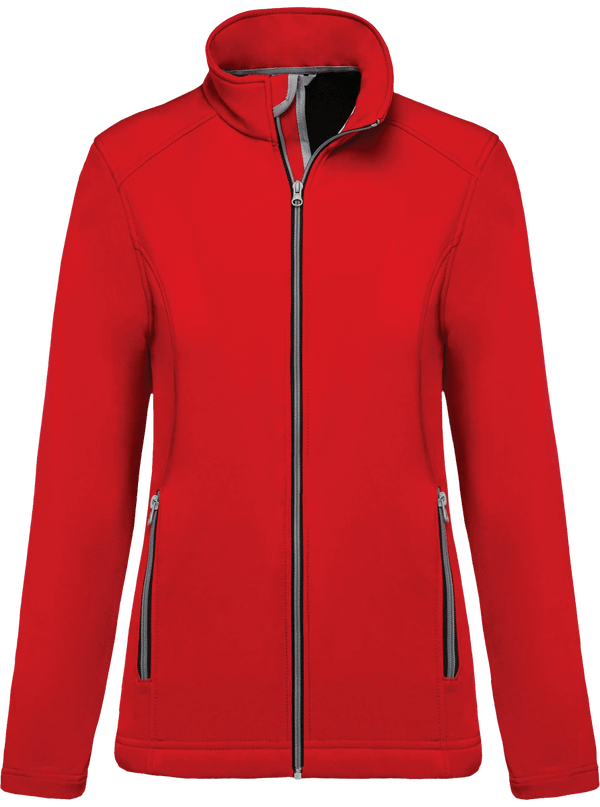 Damen Softshell Gefüttert | Stickerei Und Druck Red