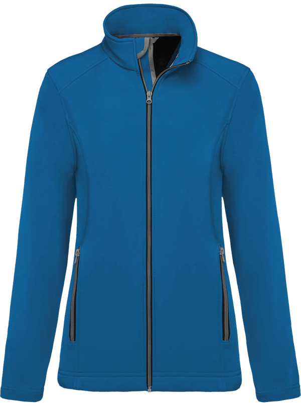 Damen Softshell Gefüttert | Stickerei Und Druck Light Royal Blue