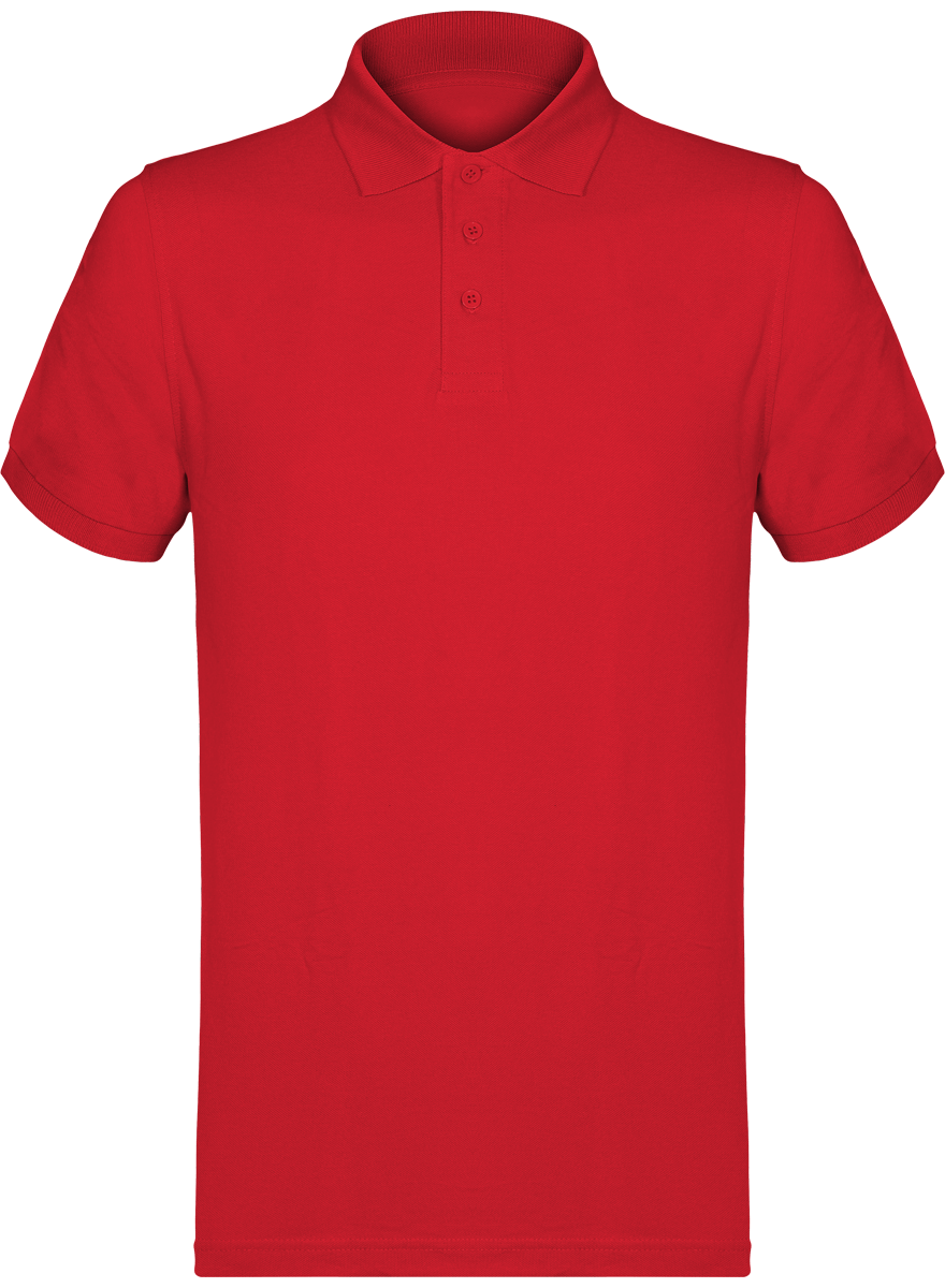 Pique Mesh Polo Shirt For Men TT Red