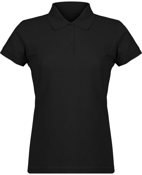 Polo Maille Piquée Femme Black