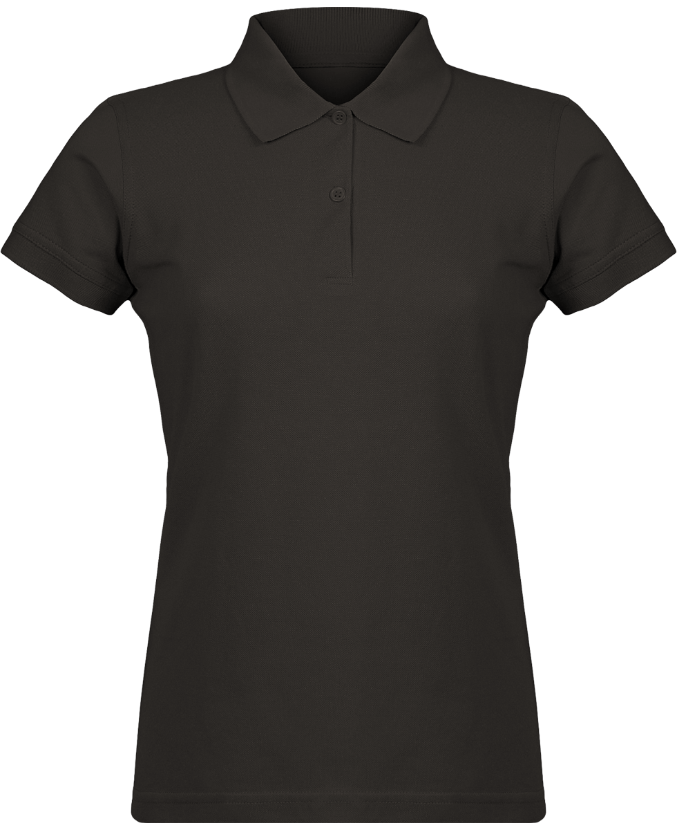 Pique Mesh Polo Shirt For Women Brown