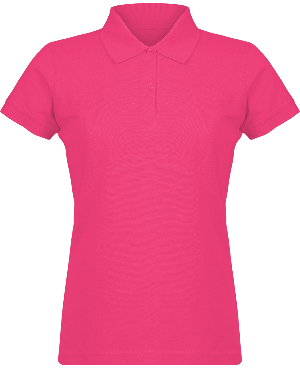 Pique Mesh Polo Shirt For Women Fuchsia